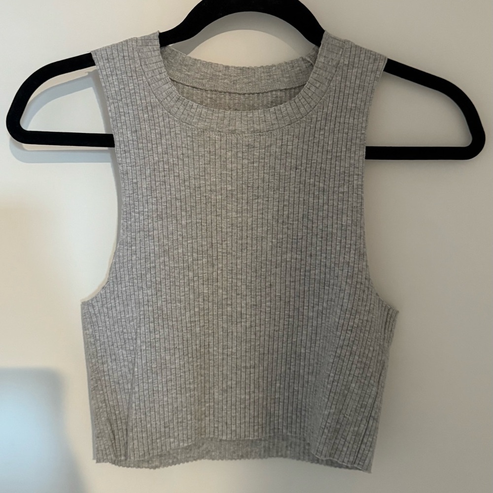 AERIE RIBBED HALTER TANK